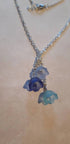 Blue Tulip Chain Necklace