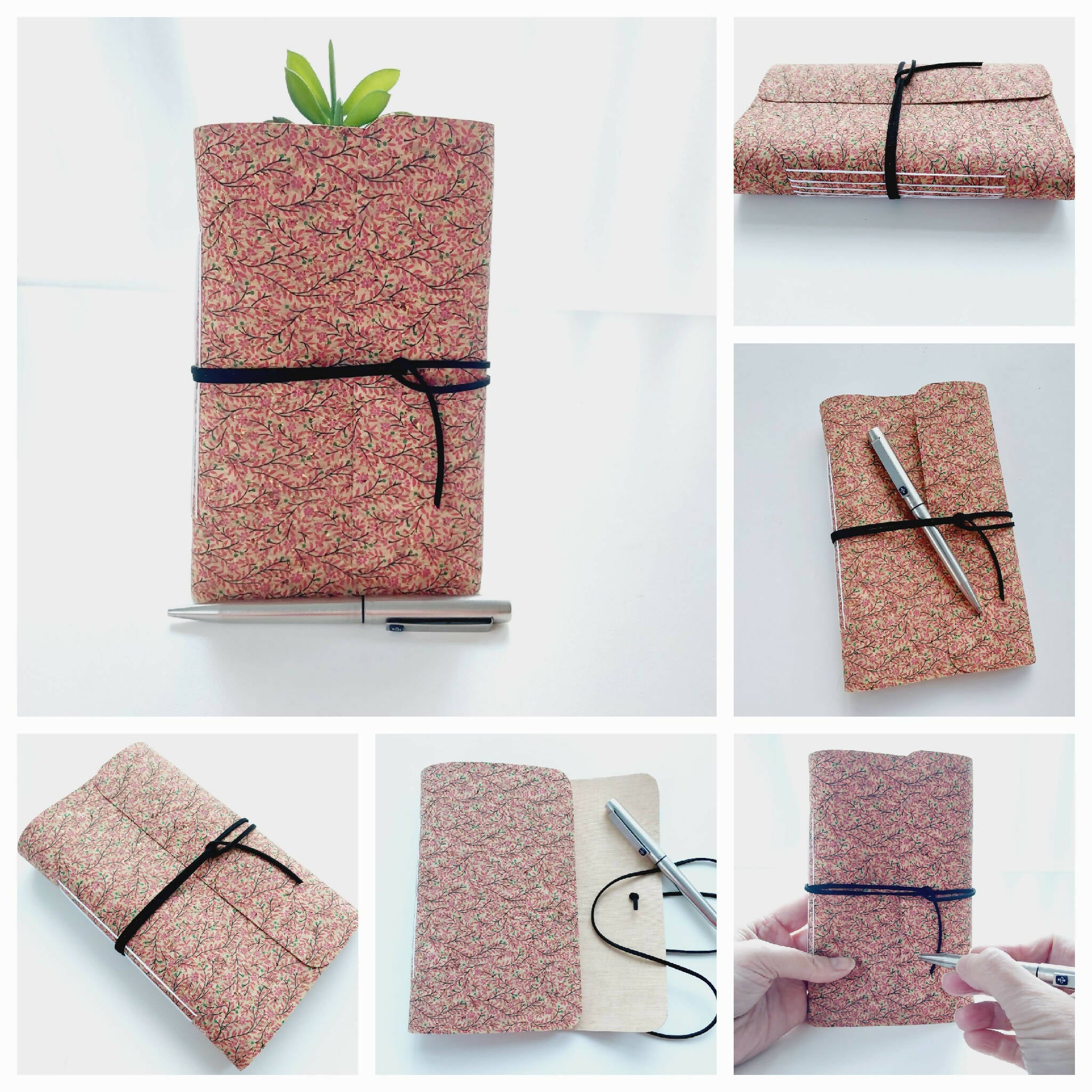 Pink Blossom Notebook Collage