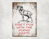 Funny Metal Signs | Don't F*ck With The Dudno Goats | Man Cave | Garden | Shed | Wall Plaque | Toilet Humour