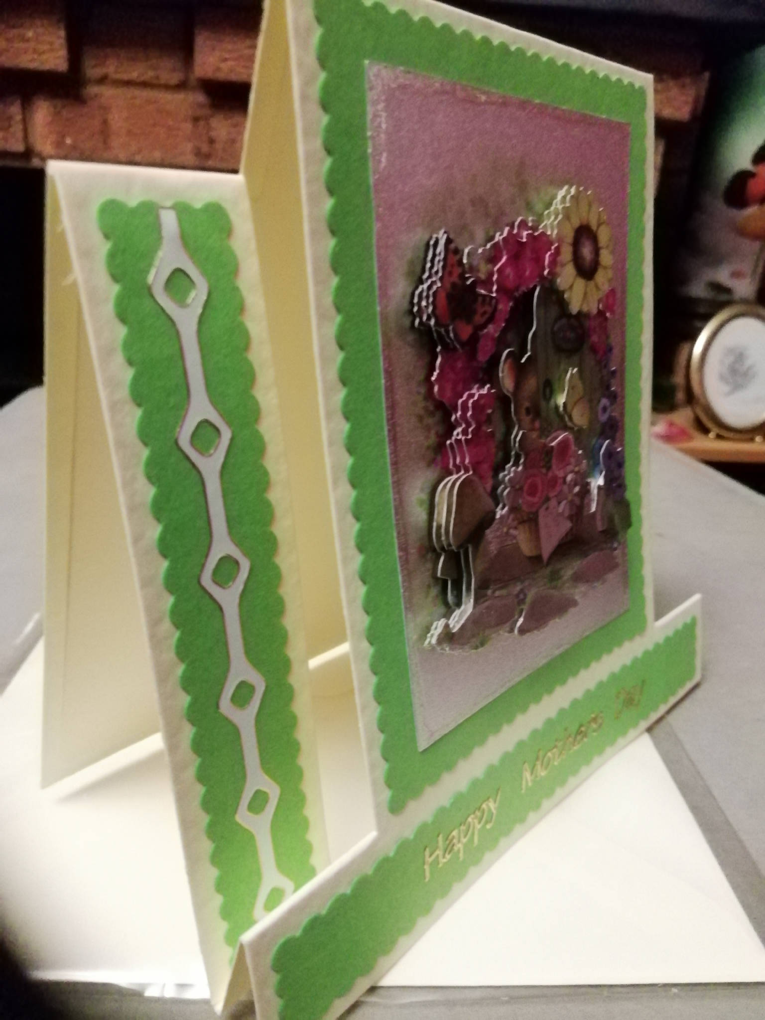 Mother's Day Card, handmade, easel type
