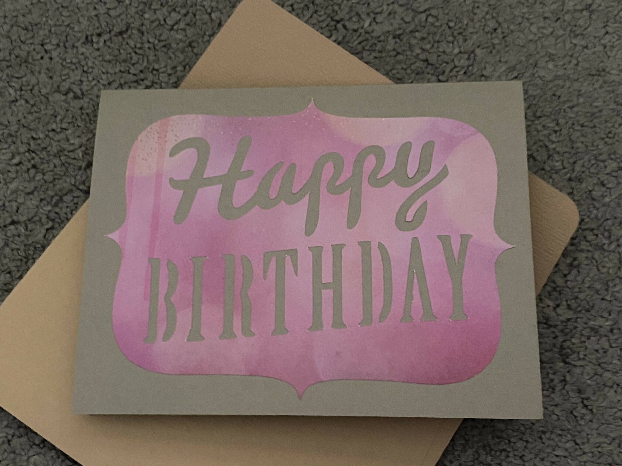 Happy birthday card - pink